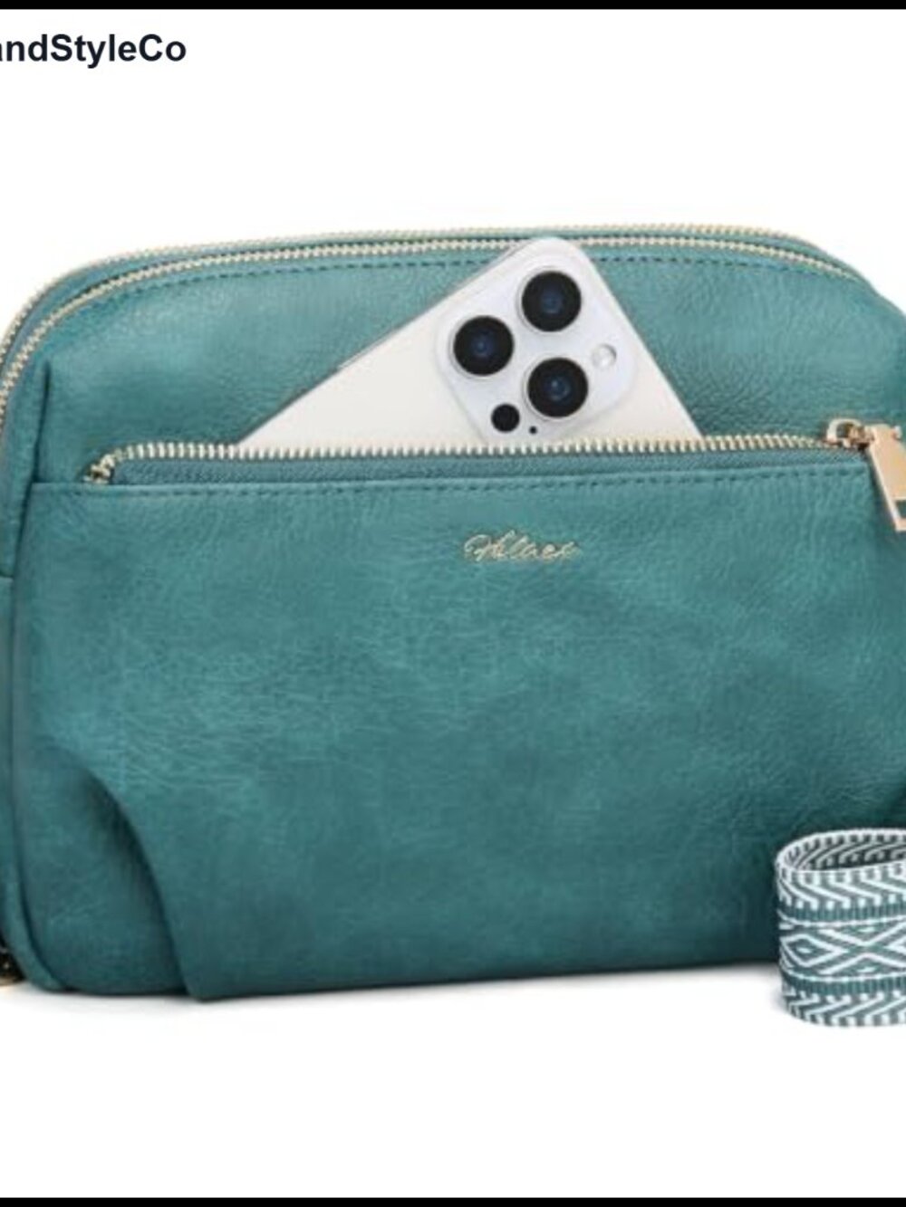 Vegan Leather Crossbody Bag Anti Theft RFID Purse